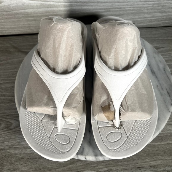 Aetrex Sandals Women’s 11 White Flip Flops Lynco Orthotic Arch Support Comfort - Picture 5 of 15